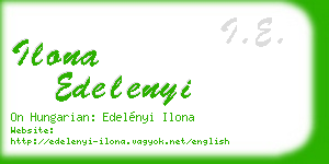 ilona edelenyi business card